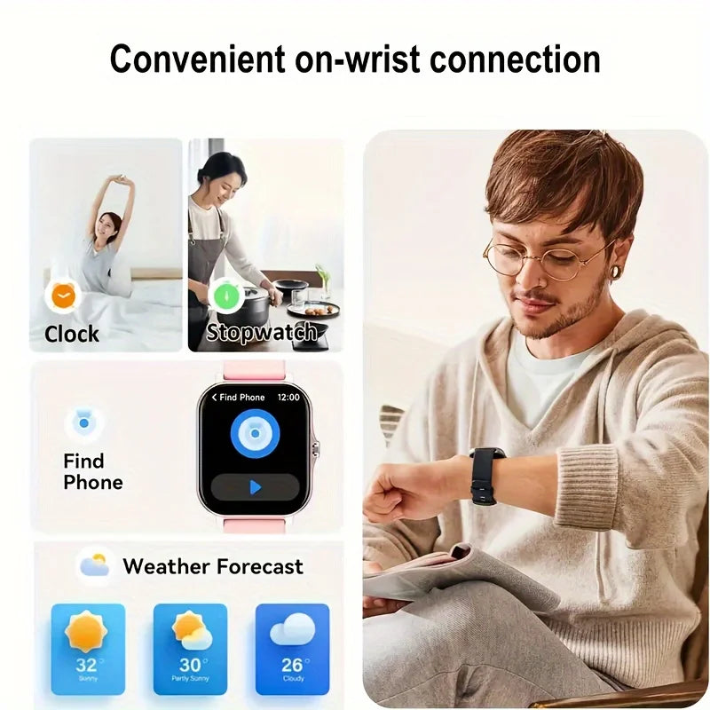 “Touchscreen Smartwatch – Heart Rate, Sleep & Activity Monitor