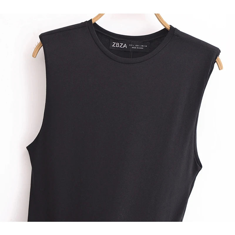 Women’s Sleeveless Pleated Midi Dress – Knitted Summer Sundress