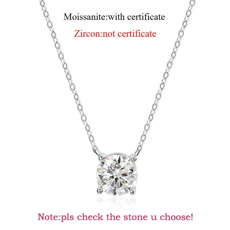 Silver Moissanite Necklace