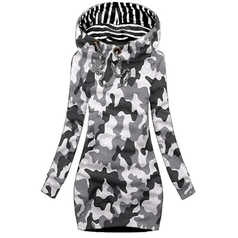 Slim Hooded Hoodie Dress – Long Sleeve