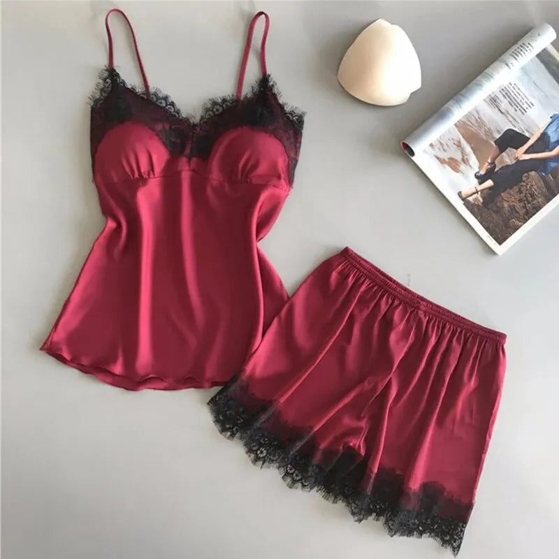 Fashionable Lingerie Sleepwear – V-Neck Lace Design
