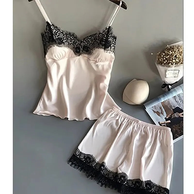 Fashionable Lingerie Sleepwear – V-Neck Lace Design