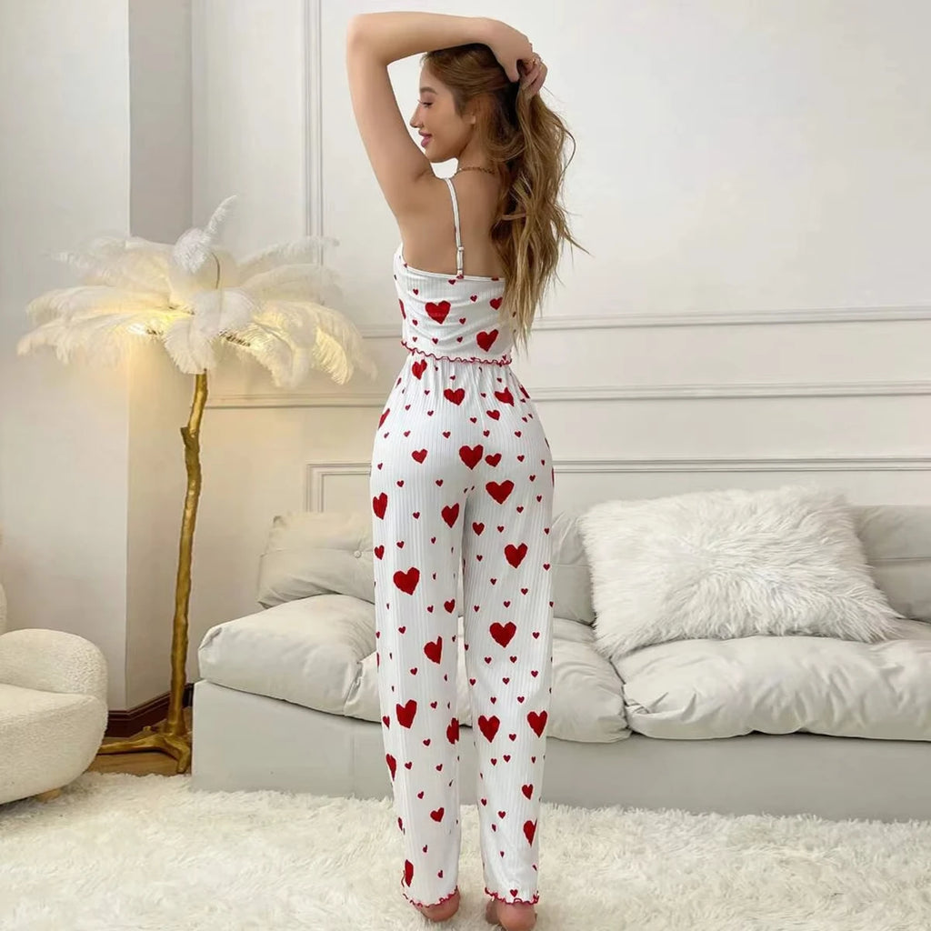 White Soft Pajama Set – Short Vest & Trouser