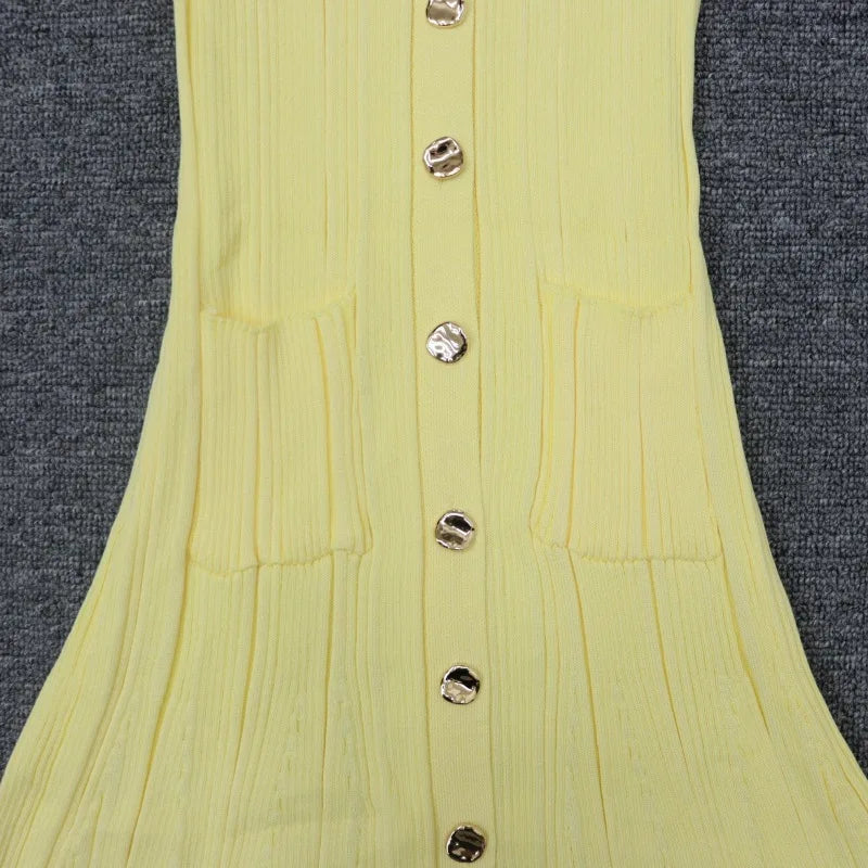 Winter Knitted Ruffle Dress – Elegant & Fashionable”