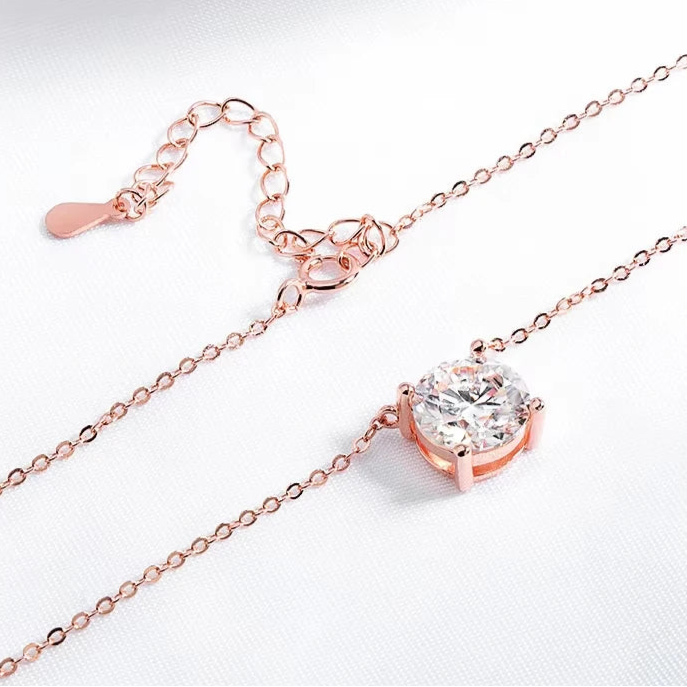 Silver Moissanite Necklace
