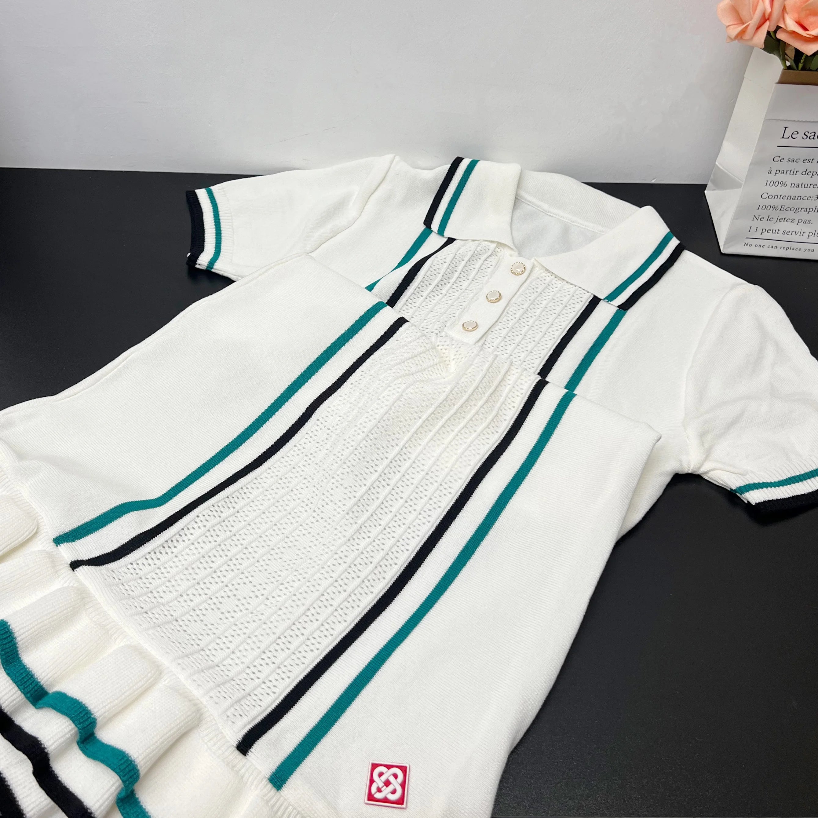 Vintage Ruffled Knitted Mini Dress – Sexy & Chic