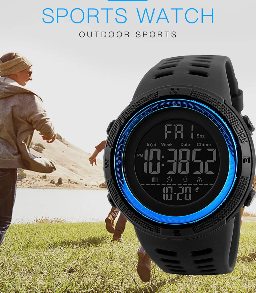 Digital Round Watch – Fashion Casual, Water Resistant”
