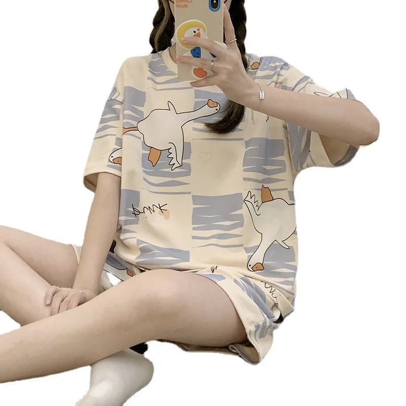 “Lovely Summer Pajamas – Korean Student Style”