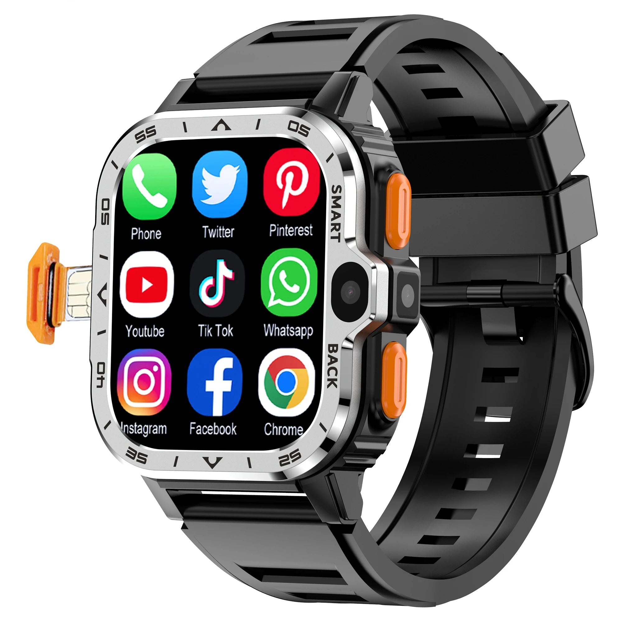 “Smartwatch with SIM & WiFi – Heart Rate, Blood Oxygen & Fitness Tracker