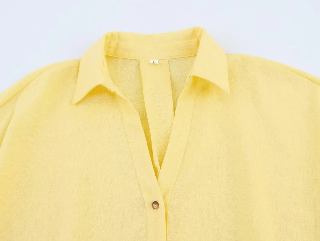 Trendy Long Sleeve V-Neck Blouse for Women